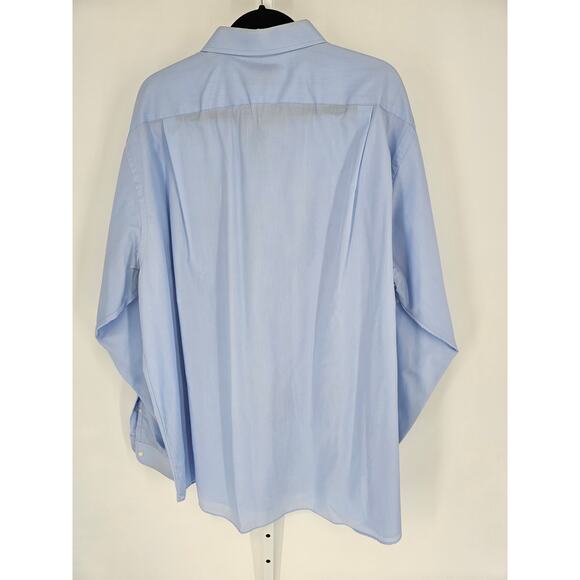 Nita Fashion Men's Sky Blue Long Sleeve Button-Down Casual Dress Shirt XXL - Picture 4 of 4